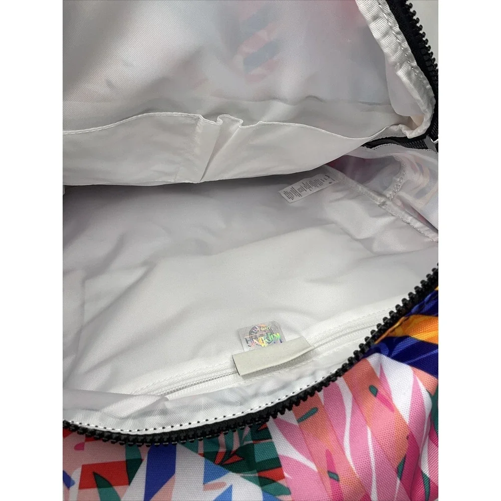 Kipling Chuwy Backpack Bookbag Tropical Patchwork Garden Book Bag Adjustable NWT